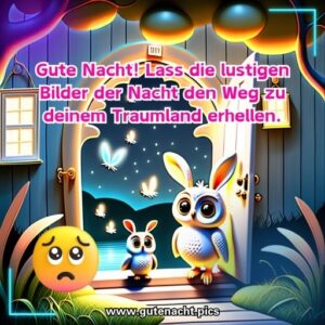 Gute Nacht Lustig Bilder & Grüße, Sprüche, Zitate