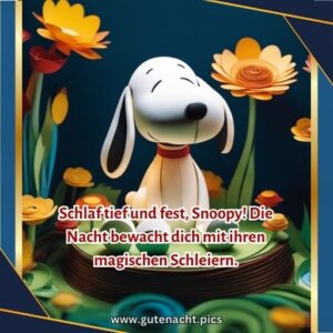 Peanuts Snoopy Langarmshirt - Gute Nacht Süße Träume Design